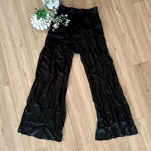Free People Black Satin Pants